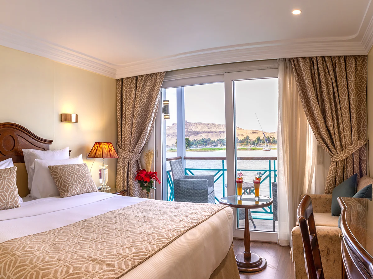 Cabin aboard the Sonesta Moon Goddess Nile Cruise Ship Nile cruise